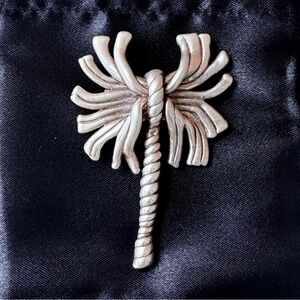 Vintage Sterling Silver Palm Tree Brooch, 19 grams